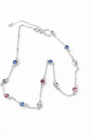 Hovedbilde 10777 Halvlangt smykke fargede stener